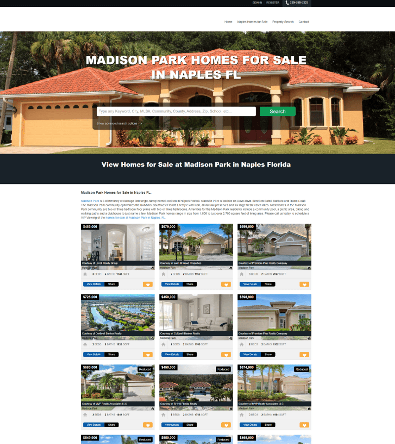 Real estate Website